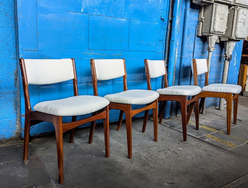 4X Midcentury Teak Eetstoelen- Erik Buch- Denemarken 