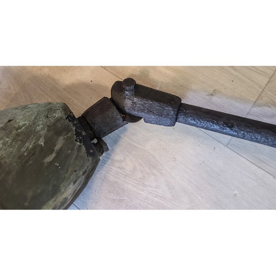 Image 1 of Vintage koperen en glazen lantaarnpaal, 1920