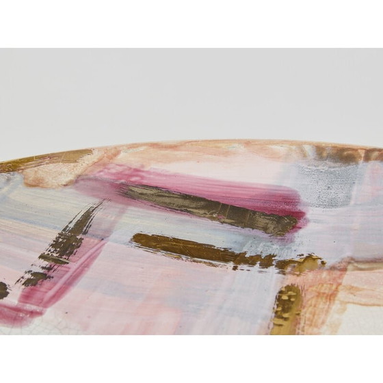 Image 1 of Vintage geglazuurd aardewerk schaaltje van Les Héritiers, Frankrijk 1990