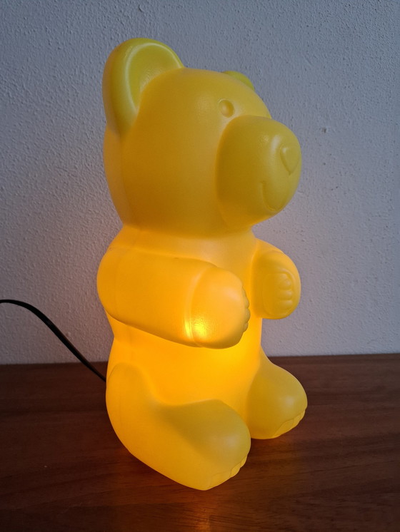 Image 1 of Geel Gummi Beer Tafellamp  Nachtlamp Messow Duitsland.