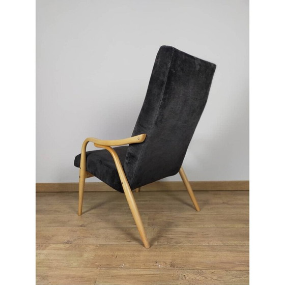 Image 1 of Paar vintage beukenhouten fauteuils van Antonin Susam voor Ton, 1950
