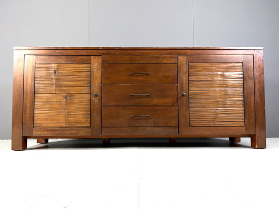 Image 1 of Vintage bamboe dressoir, 1970