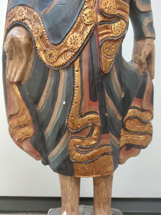 Image 1 of Antiek Houten Boeddha / Buddha