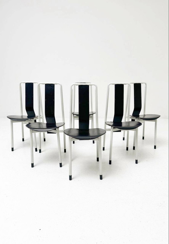 Image 1 of Set van 6 Irma stoelen van Achilles Castiglioni voor Zanotta, 1970