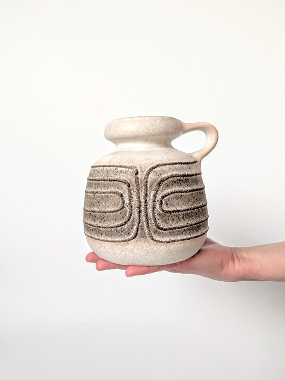 Image 1 of Midcentury Keramische Vaas | Veb Halbensleben Kruik | West Duits Aardewerk 1960'S