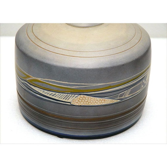 Image 1 of Vintage terracotta vaas met futuristische decoratie, 1960
