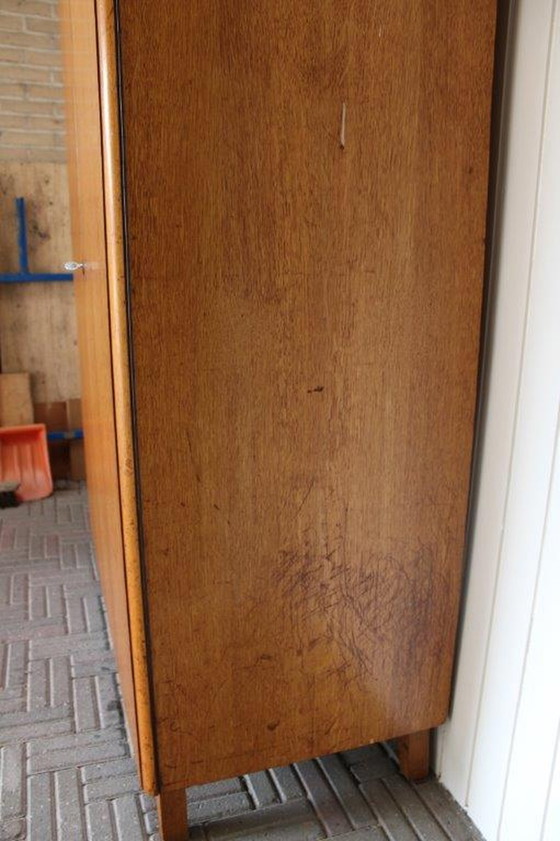 Image 1 of Jaren 20-50 teak houten Kledingkast | Vintage Design Kleding Kast