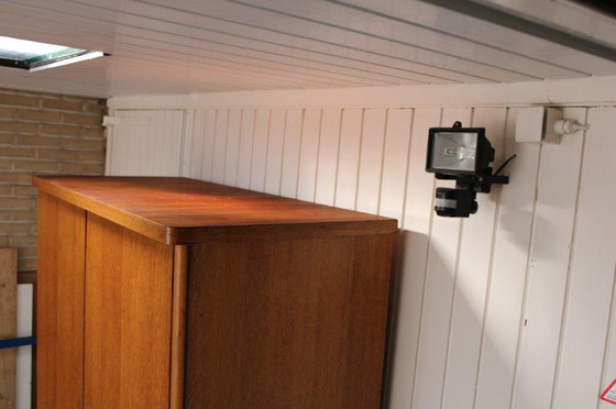 Image 1 of Jaren 20-50 teak houten Kledingkast | Vintage Design Kleding Kast