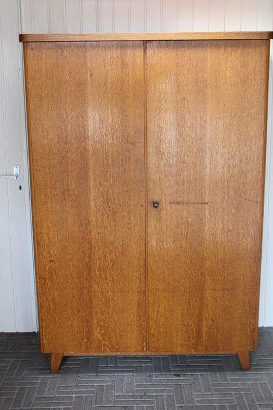 Image 1 of Jaren 20-50 teak houten Kledingkast | Vintage Design Kleding Kast