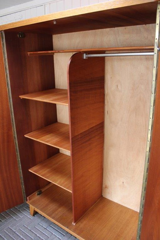 Image 1 of Jaren 20-50 teak houten Kledingkast | Vintage Design Kleding Kast