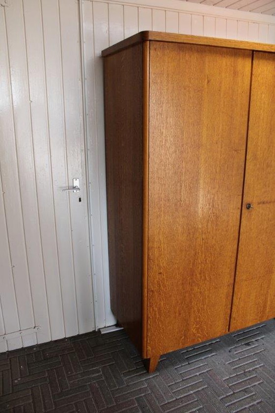 Image 1 of Jaren 20-50 teak houten Kledingkast | Vintage Design Kleding Kast