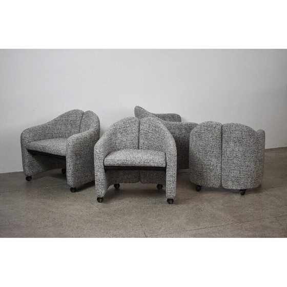 Image 1 of Set van 4 vintage Ps142 fauteuils van Eugenio Gerli voor Tecno, jaren 1960