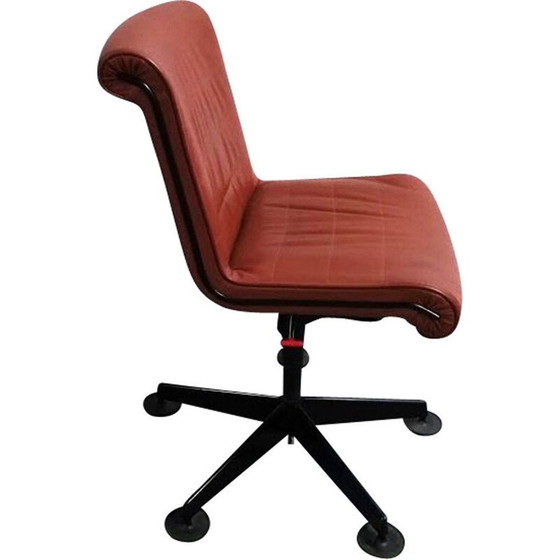 Image 1 of Vintage leren bureaustoel van Sapper voor Knoll