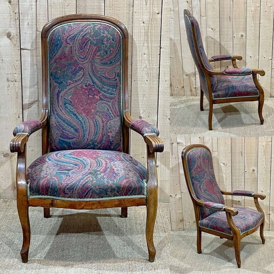 Image 1 of Vintage Voltaire fauteuil in walnoot, 1930