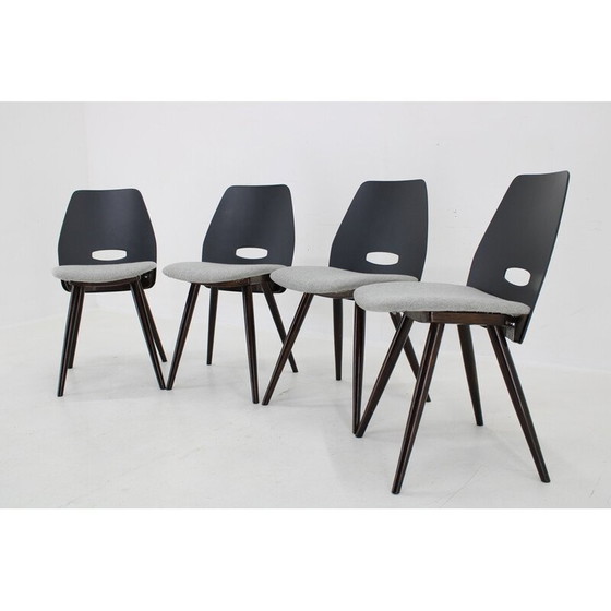 Image 1 of Set van 4 vintage eetkamerstoelen voor Tatra, Tsjecho-Slowakije 1960