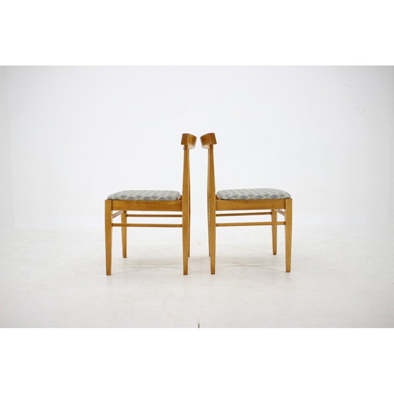 Image 1 of Set van 4 vintage houten eetkamerstoelen, Tsjecho-Slowakije 1960