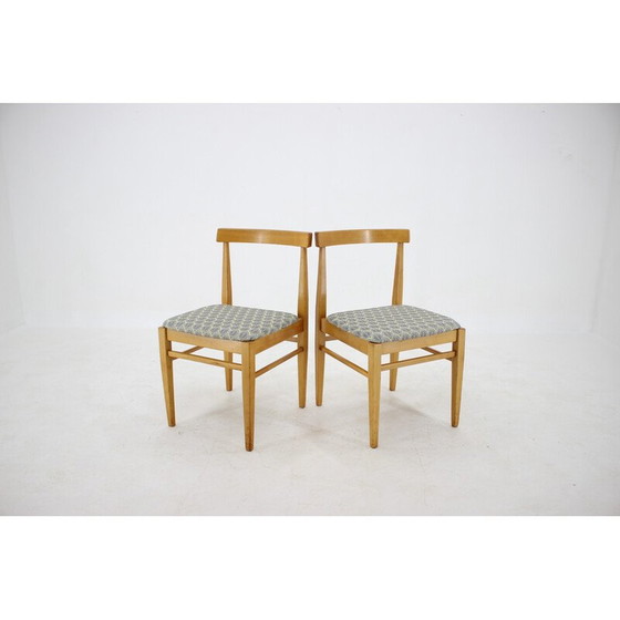 Image 1 of Set van 4 vintage houten eetkamerstoelen, Tsjecho-Slowakije 1960