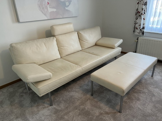 Image 1 of Walter Knoll 'Living Platform' lederen 3 zit sofa