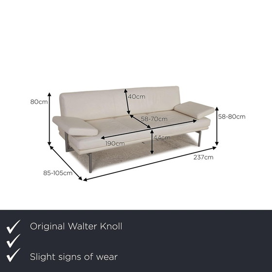 Image 1 of Walter Knoll 'Living Platform' lederen 3 zit sofa