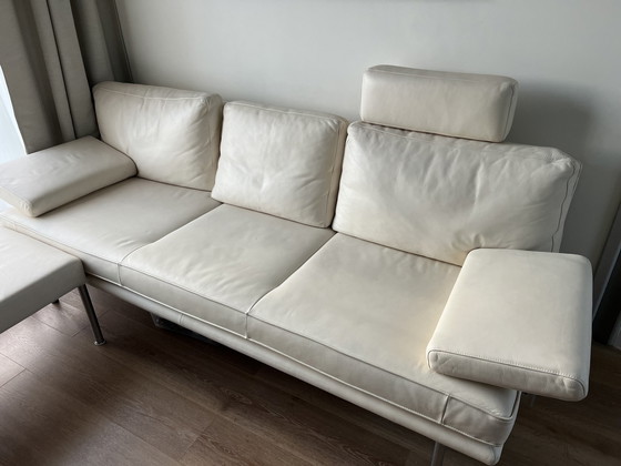 Image 1 of Walter Knoll 'Living Platform' lederen 3 zit sofa