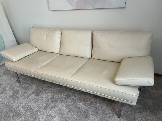 Image 1 of Walter Knoll 'Living Platform' lederen 3 zit sofa