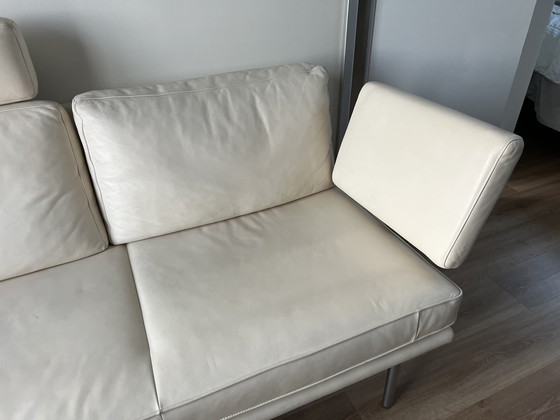 Image 1 of Walter Knoll 'Living Platform' lederen 3 zit sofa