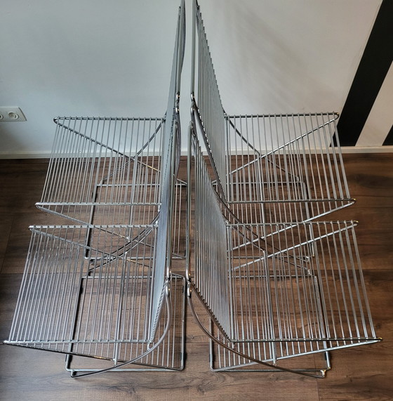 Image 1 of Set Van 4 Wire Chair in style of Till Behrens Jaren '80 