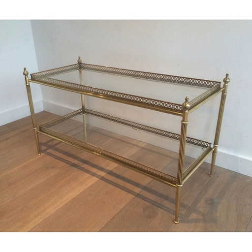 Vintage neoklassieke messing salontafel, 1940