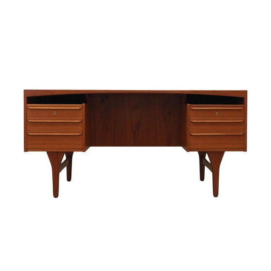 Image 1 of Vintage teakhouten bureau door Vald Mortensen voor Odense, jaren 1960