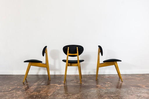 Set van 3 stoelen door Juliusz Kędziorek, Gfm, 1960'S
