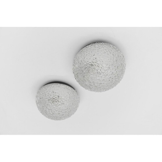 Image 1 of Paar vintage gebobbeld glazen wandlampen, Duitsland 1960