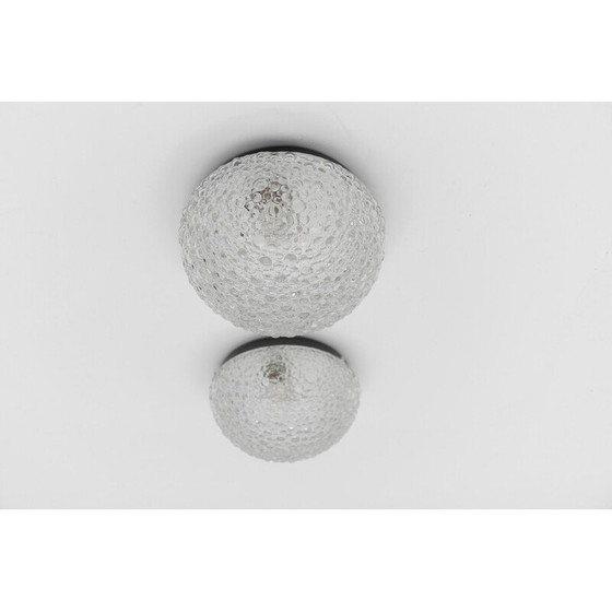 Image 1 of Paar vintage gebobbeld glazen wandlampen, Duitsland 1960