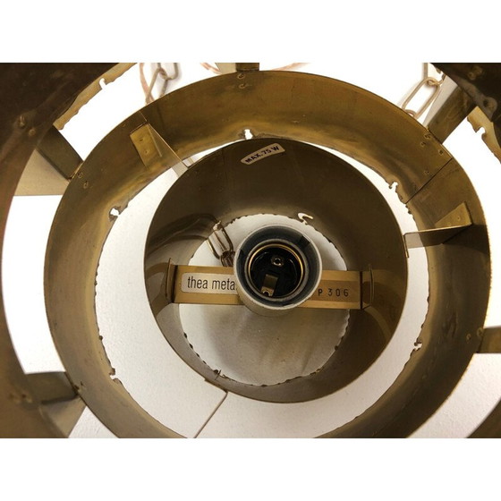 Image 1 of Vintage messing ophanging door Svend Aage Holm Sørensen voor Thea Metal, Denemarken 1960