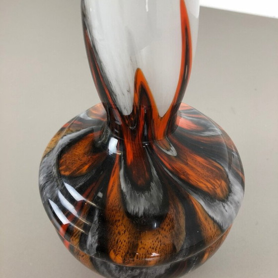 Image 1 of Vintage Opaline Florence vaas van Carlo Moretti Italië 1970