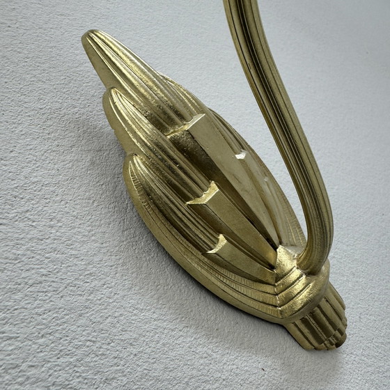 Image 1 of Antieke Art-Deco Vintage Zwanenhals Wandlamp