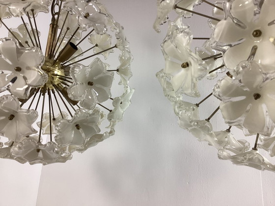 Image 1 of 2 Grote Flower Spoetnik Seventies Lampen 