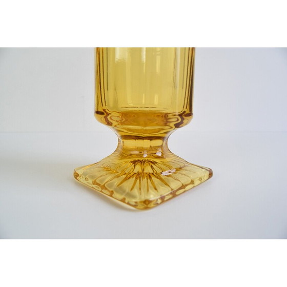 Image 1 of Vintage Art Deco amber glazen vaas, 1940