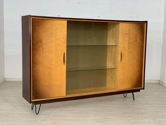 Image 1 of Mid Century hoge kast woonkamer buffet vintage