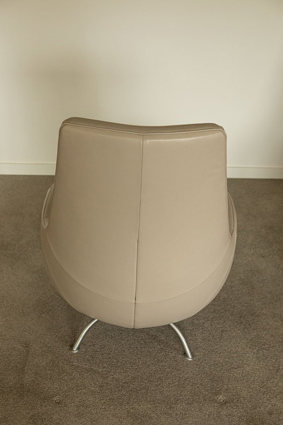 Image 1 of 2X Rolf Benz Fauteuil, Draaibaar, Leer