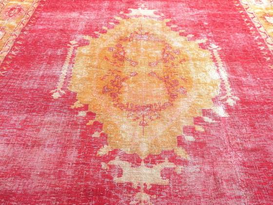 Image 1 of Antiek oversized Oushak tapijt 424 cm x 311 cm, 1890-1910