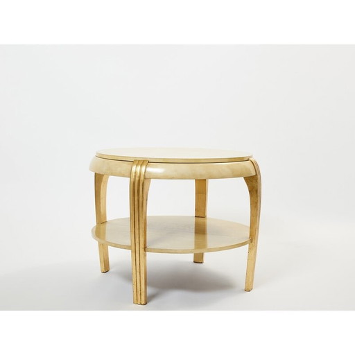 Vintage perkamenten bijzettafel, 1930