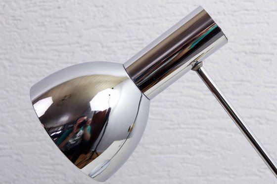 Image 1 of  Fischer Leuchten scharnierende bureaulamp in verchroomd metaal, 1970