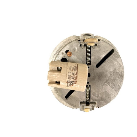 Image 1 of Vintage vierkante wit glazen plafondlamp voor Rudolf Zimmermann, Bamberg, Duitsland 1980