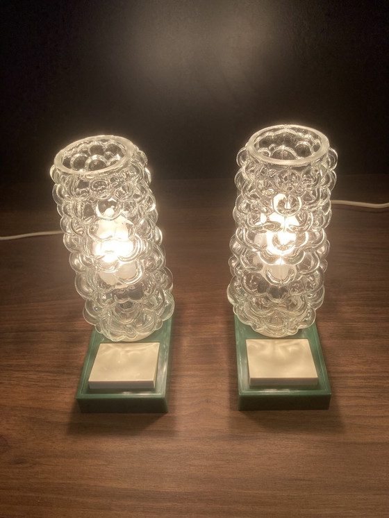 Image 1 of 2X Massive Vintage Lampjes (Jaren 70)