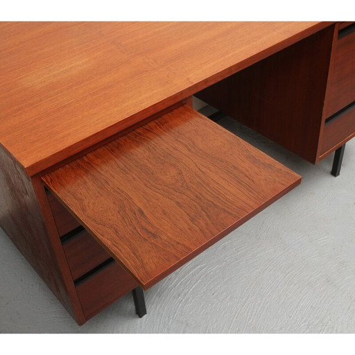 Vintage bureau in teak en metaal, jaren 1960