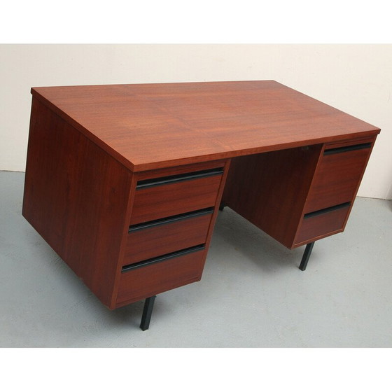 Image 1 of Vintage bureau in teak en metaal, jaren 1960