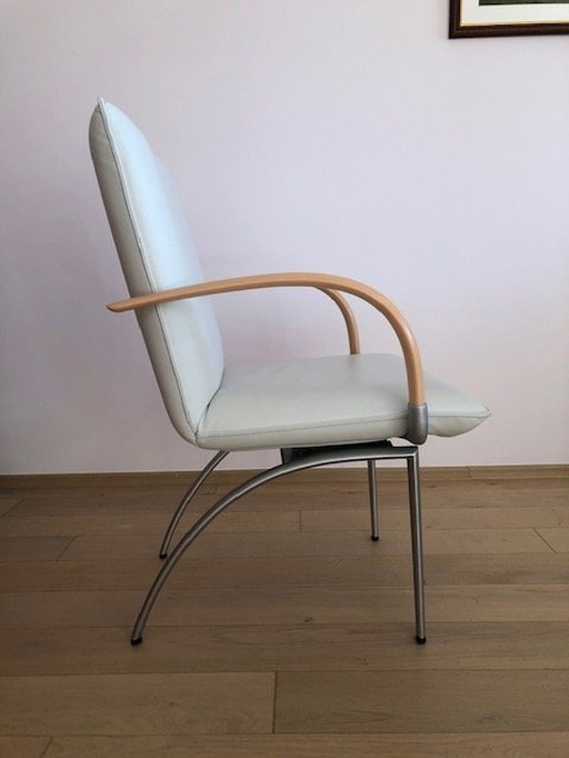 2 X Rolf Benz stoelen, Serie 7000, leer