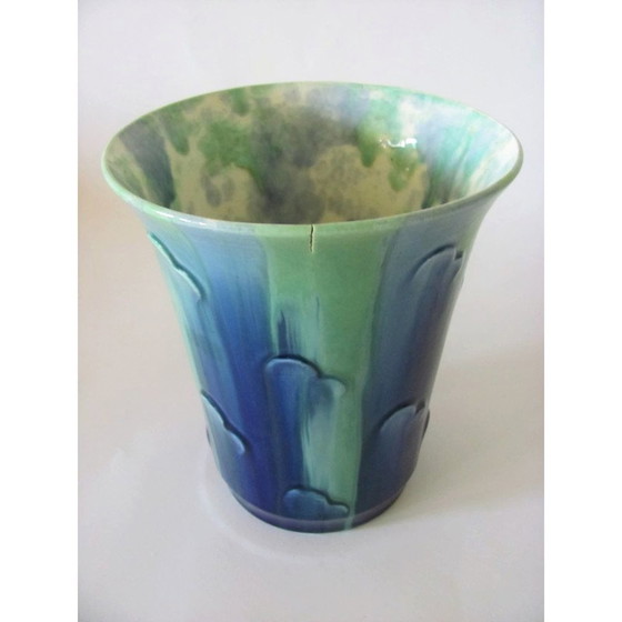 Image 1 of Vintage Tsjechoslowaakse Art deco vaas van Keramo Horní Bříza