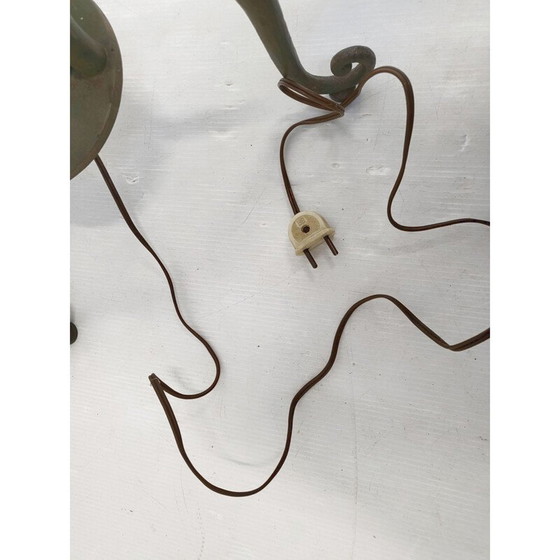 Image 1 of Vintage vloerlamp van staal en hout, 1940