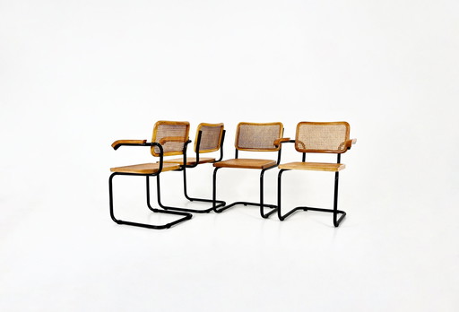 Eetkamerstoelen Stijl B32 van Marcel Breuer Set van 4